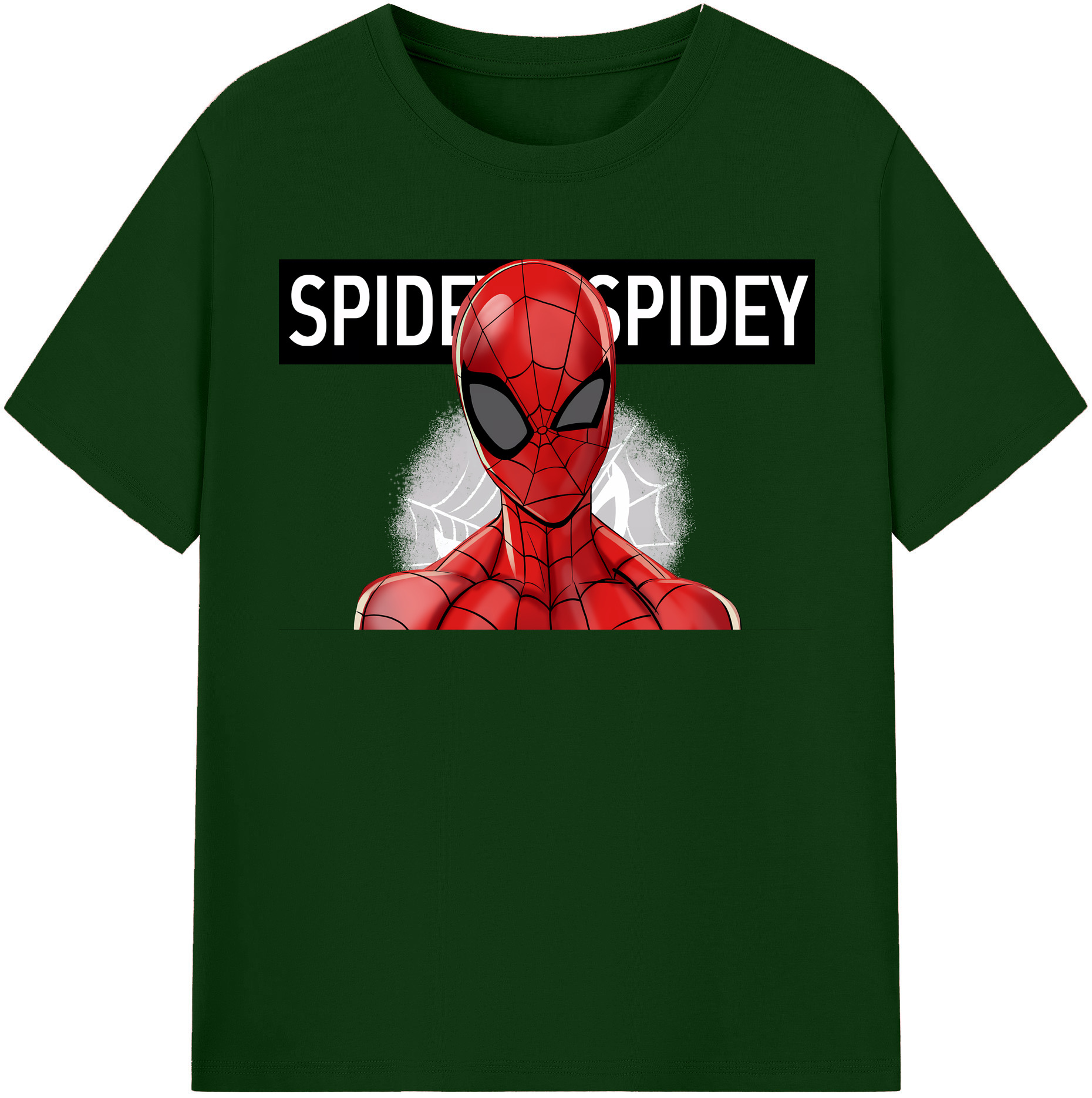 （画像用） Spider Man スパイダーマン 綿100％半袖Tシャツ（フロントプリント）